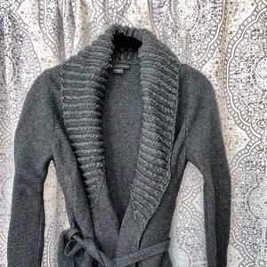 A/X wrap sweater with shawl collar EUC